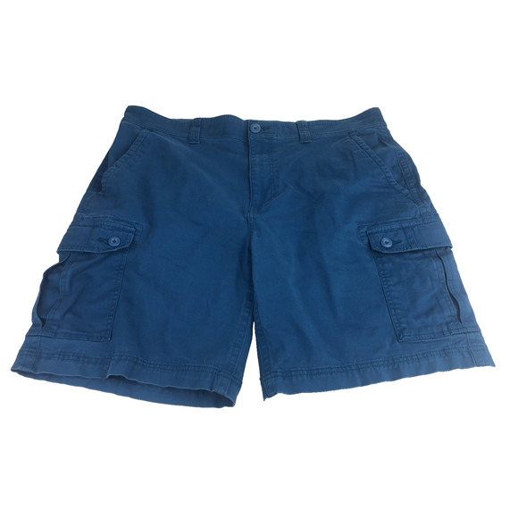 St. John's Bay Men's Cargo Shorts Size 40 Turquoise Blue Comfort Stretch - Picture 1 of 10